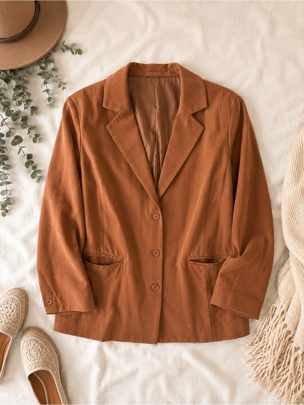 NWT Princess Polly Albert Relaxed Brown Blazer Jacket Size US 6 / AU 10